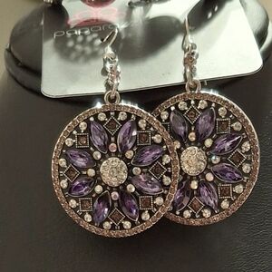 Paparazzi Radiant Purple and Silver Earrings